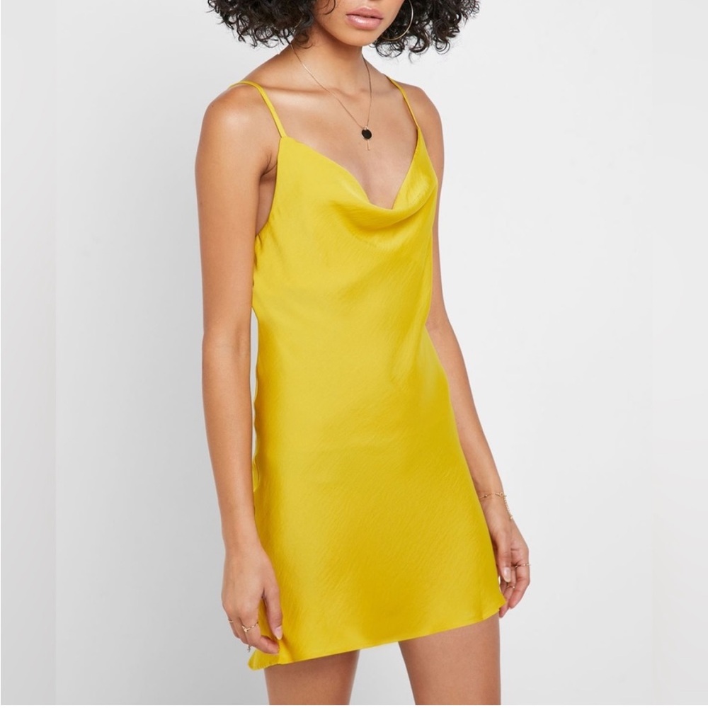 2/$40 Shinestar Cowl Neck Mini Adjustable Spaghetti Strap Flowy Mini Dress